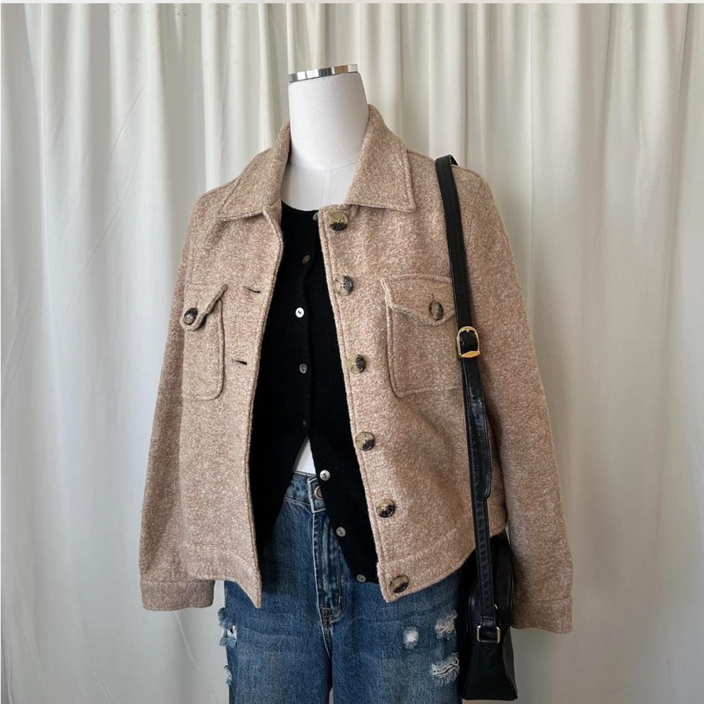 Cynthia Rowley brown Shacket wool blend size small. - Picture 1 of 8